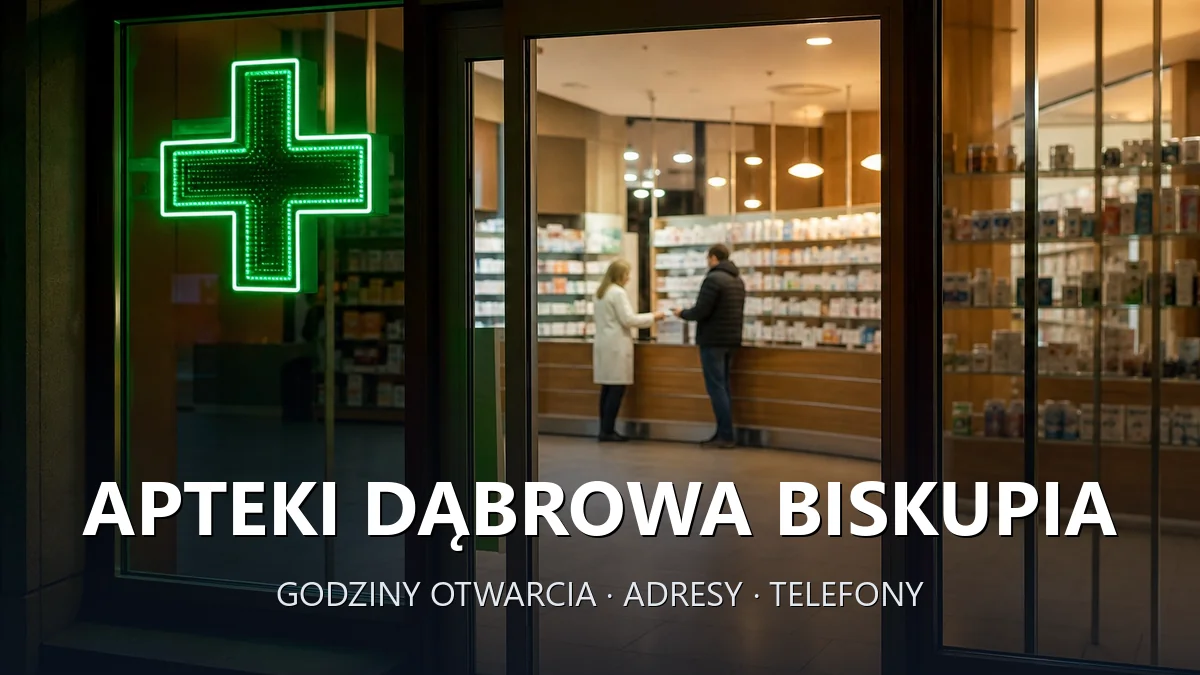 Apteki Dąbrowa Biskupia, powiat inowrocławski - adresy, telefony, godziny otwarcia