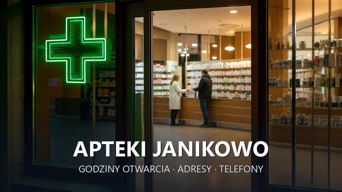 Apteki Janikowo, powiat inowrocławski - adresy, telefony, godziny otwarcia