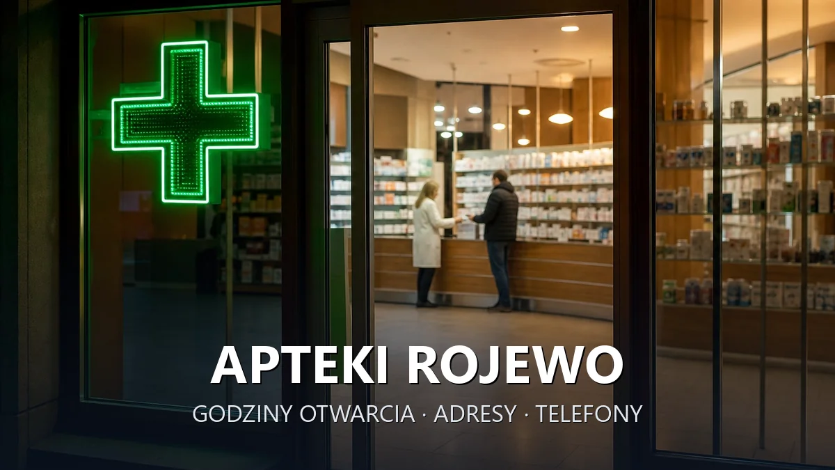 Apteki Rojewo, powiat inowrocławski - adresy, telefony, godziny otwarcia
