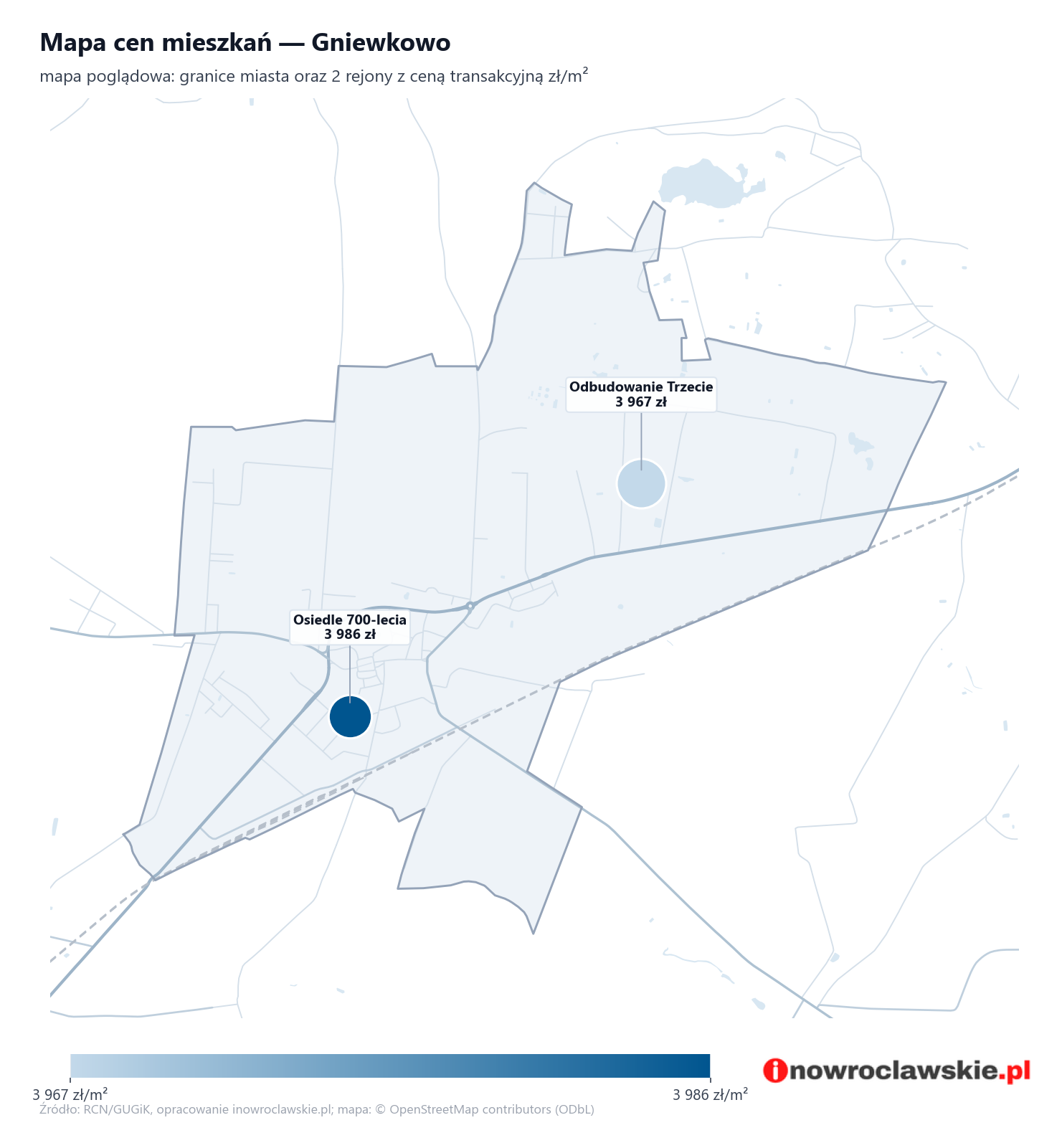 Mapa cen mieszkań - Gniewkowo