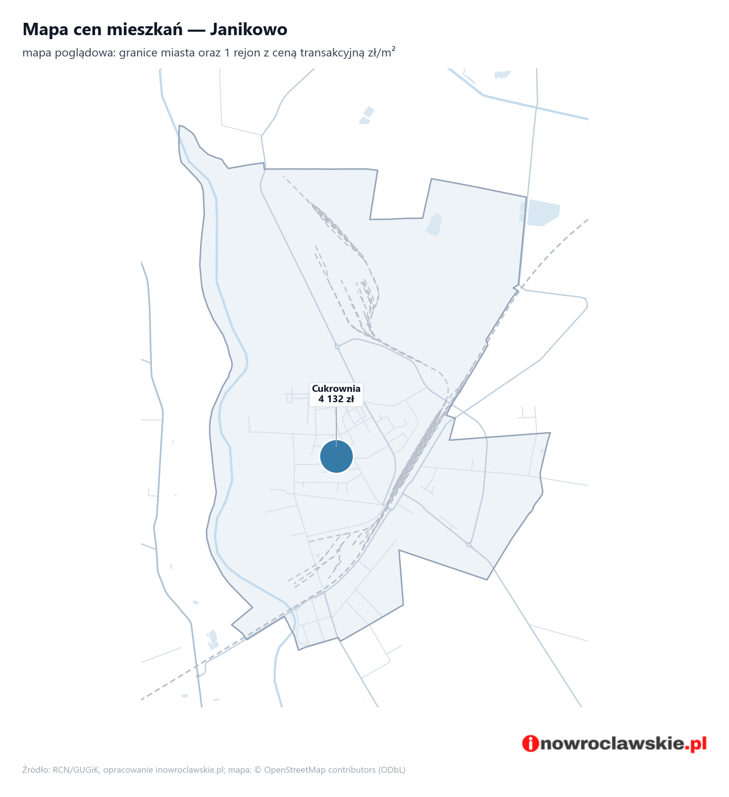 Mapa cen mieszkań - Janikowo