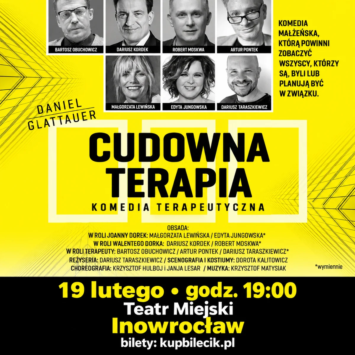 Grafika promocyjna wydarzenia Cudowna Terapia. Komedia terapeutyczna