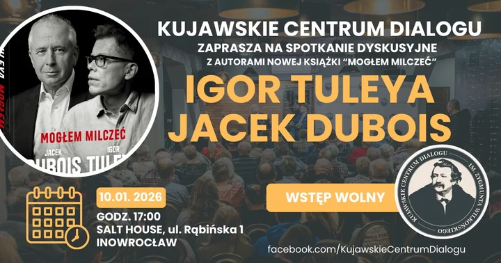 Grafika promocyjna wydarzenia Spotkanie autorskie: Igor Tuleya i Jacek Dubois w Inowrocławiu