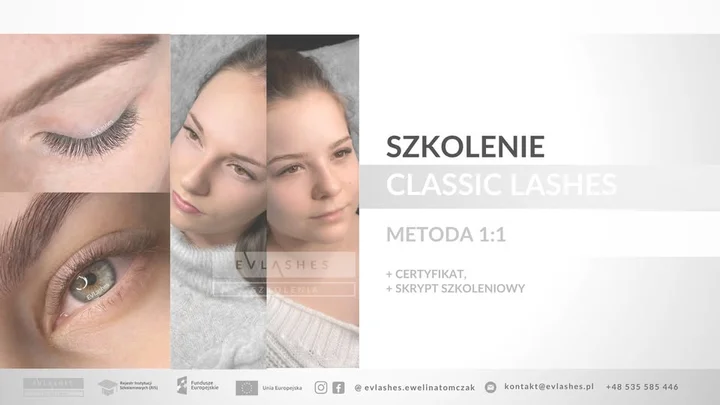 Grafika promocyjna wydarzenia Kurs przedłużania rzęs EVLashes 1:1 — Toruń