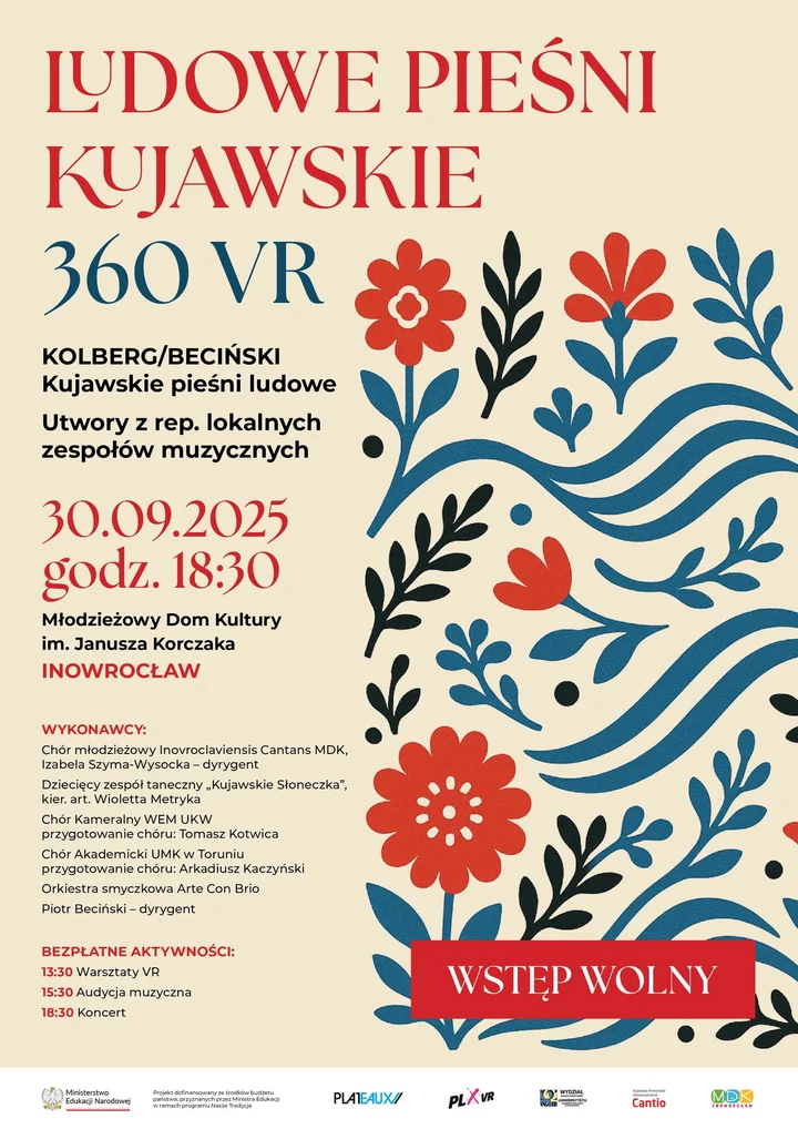 Obrazek przedstawia grafikę promocyjną wydarzenia Koncert pieśni kujawskich w Inowrocławiu