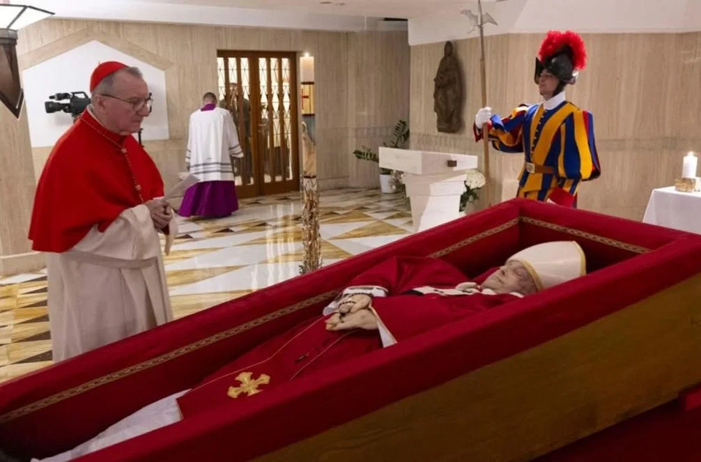 Grafika promocyjna wydarzenia Msza pogrzebowa papieża Franciszka i miejsce pochówku