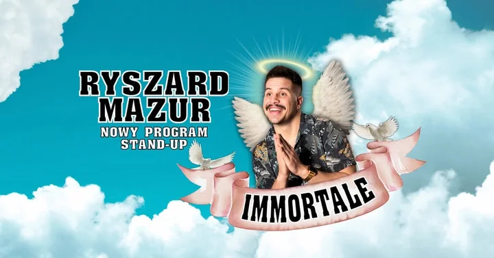 Grafika promocyjna wydarzenia Stand-up Nowy Program „Immortale” — Ryszard Mazur w Inowrocławiu
