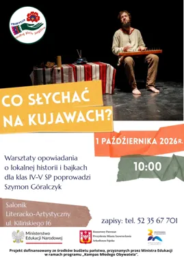 Grafika promocyjna wydarzenia Co słychać na Kujawach?