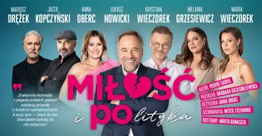 Grafika promocyjna wydarzenia Miłość i polityka — komedia o skandalu w Teatrze Miejskim w Inowrocławiu