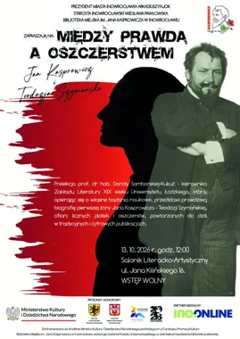 Grafika promocyjna wydarzenia Między prawdą a oszczerstwem – Jan Kasprowicz i Teodozja Szymańska