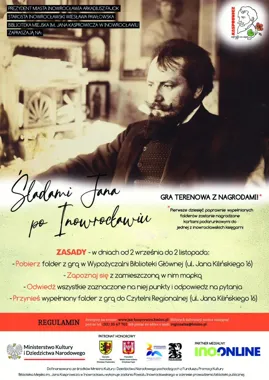 Grafika promocyjna wydarzenia Śladami Jana po Inowrocławiu