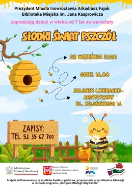 Grafika promocyjna wydarzenia Słodki świat pszczół