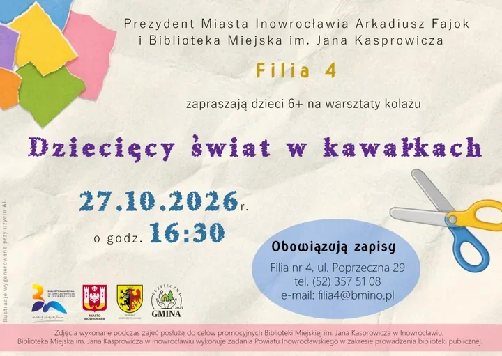Inowrocławskie dzieci stworzą własne światy z kawałków papieru