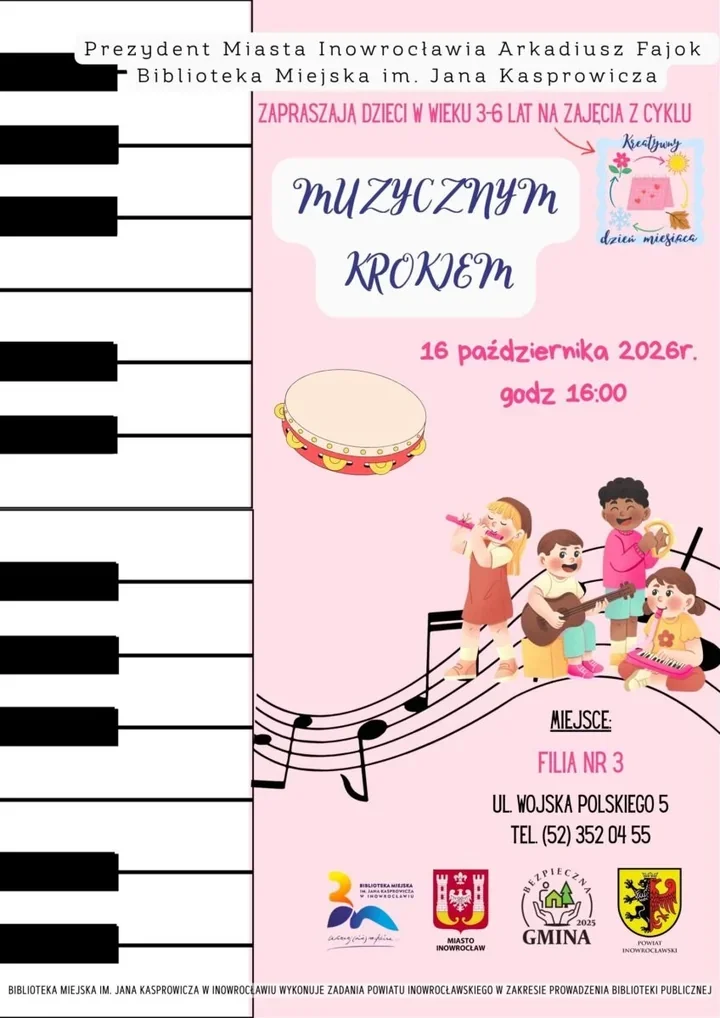 Muzyczny krok w bibliotece - dzieci odkryją niezwykłe instrumenty