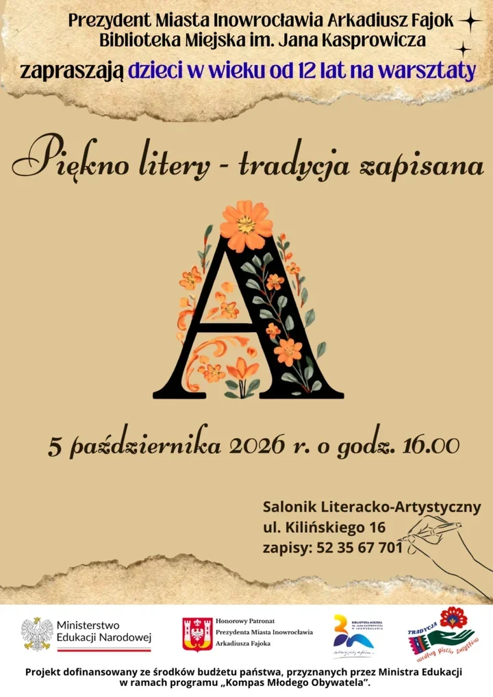 Ozdobne litery wracają do gry. W Inowrocławiu powstaną małe dzieła sztuki