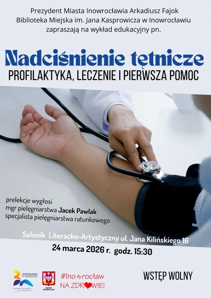 Wtorek ze zdrowiem w bibliotece - rozmowa o nadciśnieniu, które często nie daje znaków