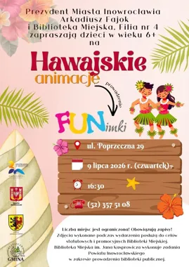 Hawajski wieczór w bibliotece - Inowrocław szykuje dzieciom tropikalną zabawę