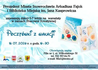 Wakacyjne pocztówki z Inowrocławia - dzieci ruszą w kreatywną podróż