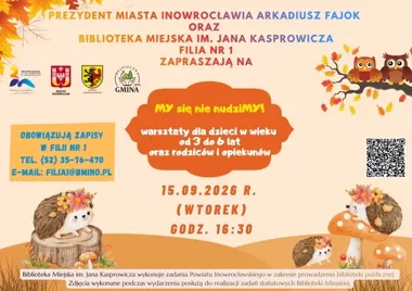 Grafika promocyjna wydarzenia Twórczo i jesiennie w Filii nr 1
