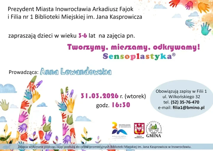 Sensoplastyka w bibliotece w Inowrocławiu - tu dzieci poznają świat rękami