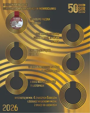 Pięć biegów i jubileuszowy medal – OSiR szykuje sportowe święto w Inowrocławiu