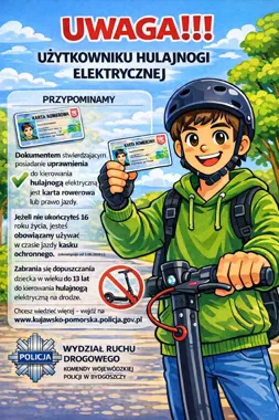 Dzieci do 13 lat z zakazem jazdy na hulajnogach - zmiana w życie