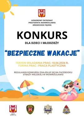 Plakaty zamiast mandatów. Inowrocławskie służby sprawdzą, czy dzieci wiedzą, jak przetrwać lato