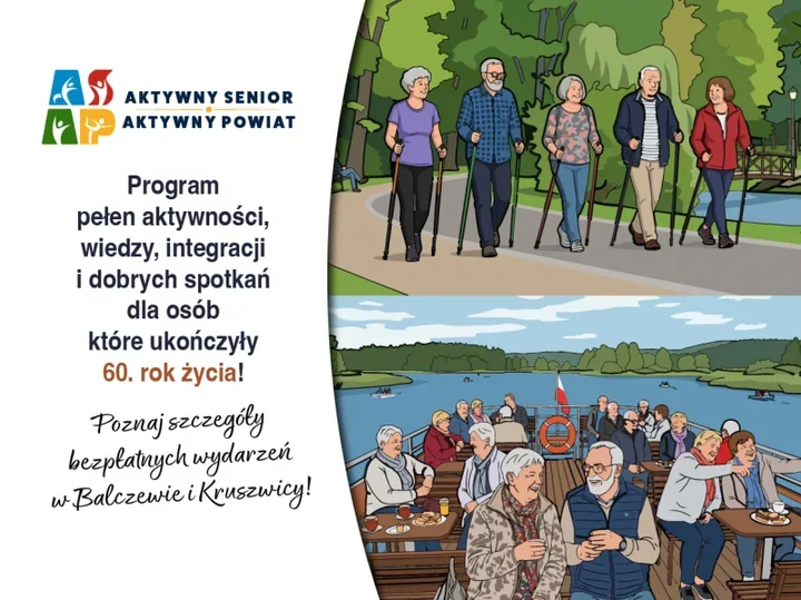 Seniorzy ruszą w teren. Bezpłatne spotkania w Balczewie i Kruszwicy